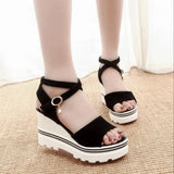 Summer New High Heels Women Sandals Casual Woman Shoes Platform Wedges Sandals Peep Toe Ladies
