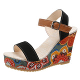 Breakj 2025 Spring And Summer New Loose Pastry Slope Sandals Women's One-Character Buckle With Thick-Soled Fashion