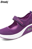 Women's Walking Shoes Lightweight Mesh Breathable Sneakers Fashion Casual Shoes Cushion Flat