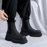 Breakj / Winter 2023 Fashion Thick Bottom Joker Chimney Casual Vintage Middle Sleeve For Chelsea Boot