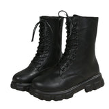 Breakj Autumn And Winter New Korean Version Of The Martin Boots Women Round Thick-Bottomed Fashion Boots British Fan Boots