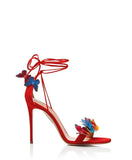 Breakj Butterfly 2025 New Butterfly Cross-Tie With Fine Heel Sandals Female Fish Mouth Open-Slip