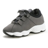 Women's Plush Fur Warm Casual Sneakers Winter Shoes Fashion Women Shoes Lace Up Female Boots Comfortable Platform Shoes