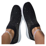 Bling Sneakers Women Sock Shoes Winter Sneakers For Woman Casual Shoes Ladies Slip On Flats Shoes Female Vulcanize