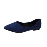 Breakj New Flat-Soled Single Shoes Women's Shoes Large-Size Bean Shoes Light-Mouthed Sharp Casual Light Single