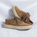 Breakj Men's Shoes Advanced Sense 2023 New Breathable Turn Wool Casual Leather Shoes Men's Retro Versatile Casual Board Shoes