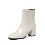 Breakj High-Heeling Women's Boots 2025 Autumn And Winter New Fashion Short Boots Comfortable Coarse Side Zipper Round Head Lady Martin