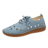 Latest Design Women's Flat Chest Breathable Oxford Women's Shoes Casual Lace Leather Felt Casual