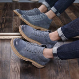 Breakj Warm Overalls Leather Boots Short Boots Men's Boots Round Boots Fashion And Velvet Cotton Boots Martin Boots Fashion Boots