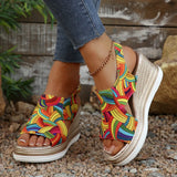 Breakj Summer New Large-Size Women's Shoes 40-43 Fashion Color Slopes And Beach