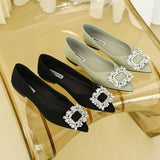 Breakj Bottom Water Drill Bean Single Shoes Women 2025 Spring And Autumn New French Sense Granny