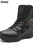 Men High Quality Brand Military Leather Boots Special Force Tactical Desert Combat Men's Boots Outdoor Shoes Ankle Boots