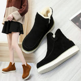 Winter New Large-Size Women's Shoes Artificial Short Plush Suede Fashion Boots Short-Barrel Cotton Shoes From