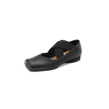 Pig Nose Shoes Female Spring 2024 New Inside And Outside Full Leather Retro Wind Ballet Shoes