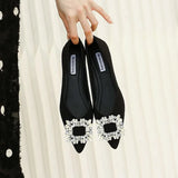 Breakj Bottom Water Drill Bean Single Shoes Women 2025 Spring And Autumn New French Sense Granny