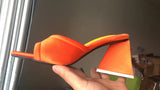 2021Women's Special Material Sandals Summer Women's Thick-soled High-heeled Slippers 7.5cm Thick-heeled Party Nightclub