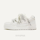 Breakj Shoes Homemade Niche Design Double Shoe Lace Bread Shoes Casual Men And Women Couple Shoes Men's Shoes Men's
