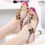 New Diamond Sandals Women Wear Comfortable Korean Crystal High-Heeled Shoes With Diamond Heels In
