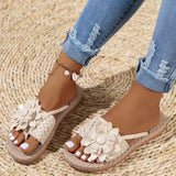 Women's Shoes In Summer, New Flowers, Soft Soles, Large Size, Women's Beach Mop, Outdoor
