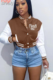 Pink Printed Baseball Coat Pants Two Piece Sets Spring Fall Outfits Womens Track Suits Casual Fashion Streetwear