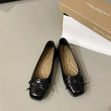 Flat Shoes Women Ballerinas Square Toe Slip on Ballet Flats Lazy Loafers Moccasins Ladies Casual Comfort Shoes