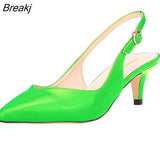 Women Sandals Sexy Pointed Toe 5cm Thin Heel Shoes Stiletto Daily all-match High Heels Buckle Strap Wedding