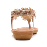 women Ladies Summer Bohemia Beach Sandals Crystal Casual Elastic Band Flat Shoes Open Toe Shoes woman Flip