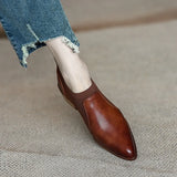 Heel Naked Boots Women 2023 Commuter Pointed Stitching With A Retro Deep Foot Pedal Women's