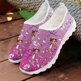 Breakj New Breathable Nurse Shoes Doctor Shoes Net Running Shoes Casual Breathable Sports Women's Shoes Flat