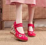 Breakj Heels Single Shoes With Embroidered Cloth Shoes Ancient Wind National Wind National Wind Spring And Autumn Women Cloth Shoes Women's