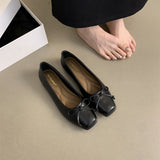 Head Shallow Mouth Single Shoes 2024 Spring And Autumn New French Evening Wind Temperament Gentle Fairy Flat-Soled Grandma