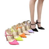 Large-Size High-Heeled Sandals Tip-Shaped Buckle With Fine Fashion Women's
