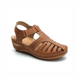 Breakj Ladies Sandals Large-Size Hollow Slopes Sandals Women Round Head Anti-Slip Women