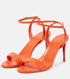 Breakj New Word With Exposed Toe Red-Soled High-Heeled Sandals Women's Fine Heel Sexy Red-Soled High-Heeled