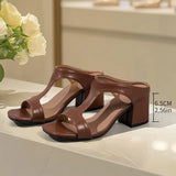 Breakj Leopard-Print High-Heeled Sandals Women Large-Size Zebra-Ssed Coarse Heel