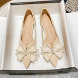lace bow ballet flats women pointed toe shallow mouth cutout summer shoes woman breathable glitter moccasin big size
