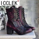 Boots Women British Style 2023 New Autumn Retro Wild Thick-soled Increased Chelsea Motorcycle Boots Women