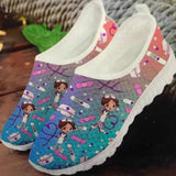 Breakj New Breathable Nurse Shoes Doctor Shoes Net Running Shoes Casual Breathable Sports Women's Shoes Flat