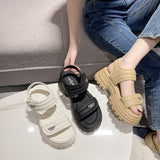 Breakj Summer New Women's Thick-Soled Magic Sticky Fashion Casual Beach