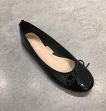 Leather bow ballerinas woman bow-knot loafers brand retro single flats shoes round toe slip on moccasins female