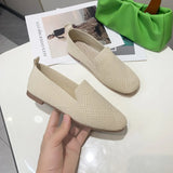 Breakj Red Large-Size Breathable Flying Shoes 2023 Summer New Women's Shoes Shallow Lazy Shoes Bean