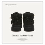 Breakj Shoes Winter Thick Soles Plus Velvet Outdoor Cotton Shoes Short Cylinders Snow Boots Men And Women The Same Black Martin