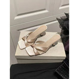 Breakj Princess Style Elegant Temperament Sandals Summer New Niche Design Feel The Toe Square Head And Cool