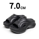 Sole Wedge Slippers for Women Summer 2024 Fashion Chunky Platform Sandals Woman Outdoor Anti Slip Beach Slides Flip