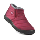 WaterProof Ankle Boots for Women 2021 Warm Plush Women's Shoes Round Toe Thick-soled Outdoor Casual Antislip Couple