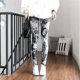 Graffiti Leggings Floral Patterned Print Leggins For Women Leggings Houndstooth Sale Elastic Design Vintage Leggins