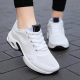 Women Fashion Outdoor Women Casual Shoes Flat Women's Sneakers Trainers Lace-up Mesh Sneakers Walking Shoes Woman