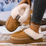 Breakj And Cotton Slippers Ladies Winter Plus Thick Bottoms Anti-Slip Wear Warm And Thick Snow Boots 2025