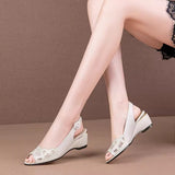 Breakj New Fish Mouth Sandals Women 2025 Slope Heel Buckle With Comfortable Women's Shoes Water Drill Sandals