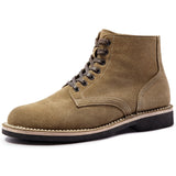 Classic Genuine Leather Tooling Boots Crazy Horse Leather Martin Boots Men Fashion Desert Boots Popular Mid Top